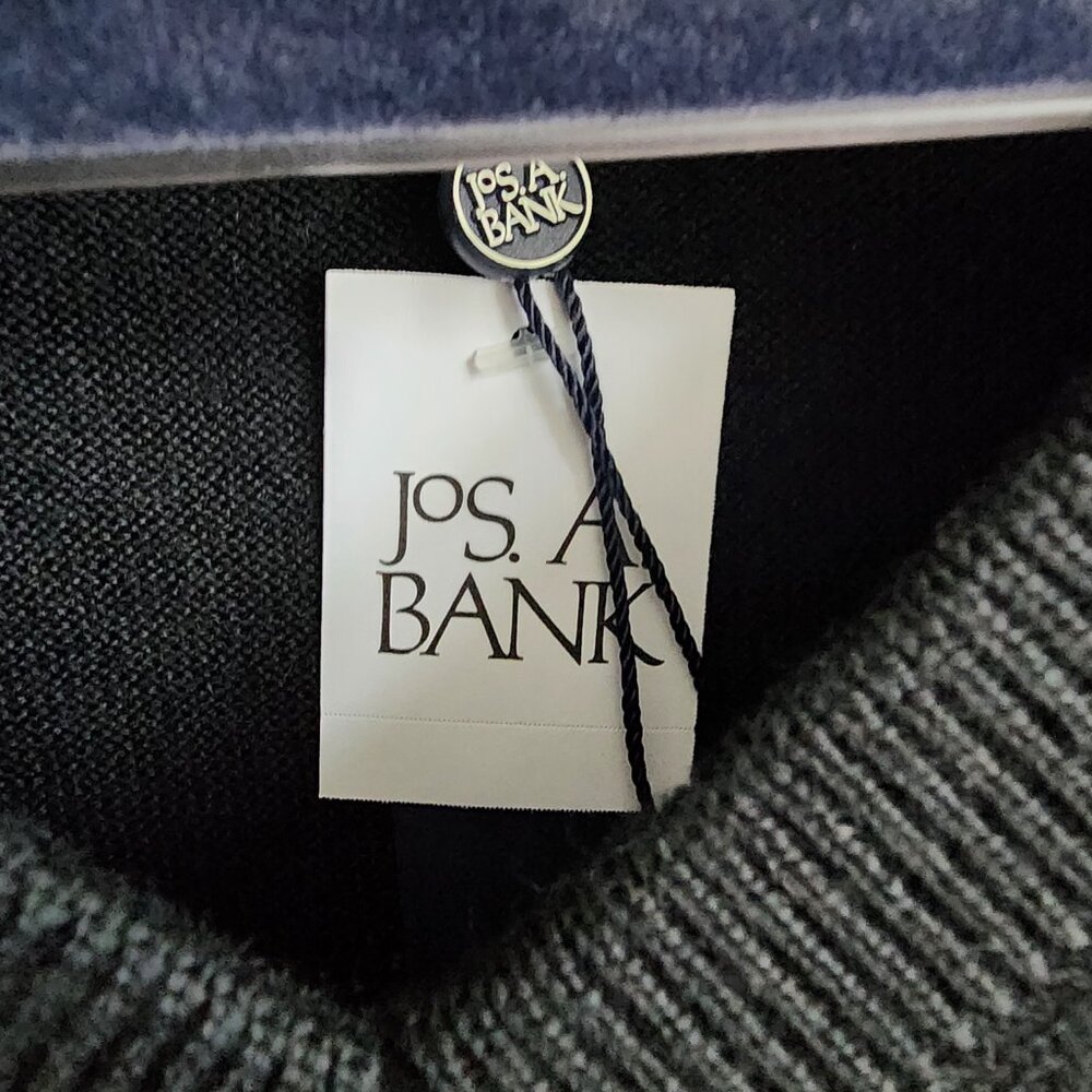 3xb Sweater Black Jos A Bank V Neck Merino Wool New Nwt Mens Tailored 3xl Size - Picture 5 of 16